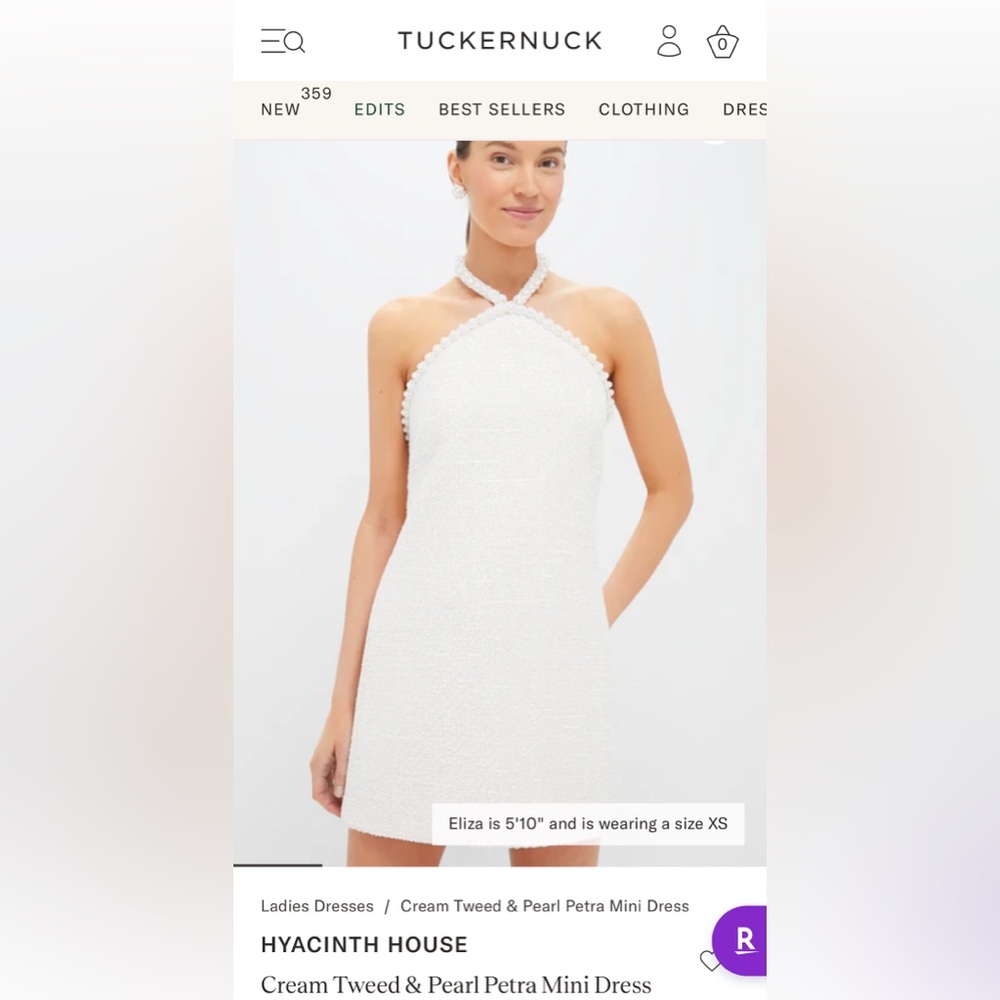 Hyacinth House Strapless Cream Dress